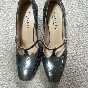 Marvin K metallic heels